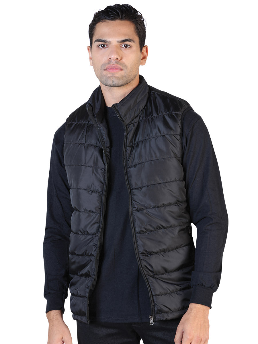 Black Ultralight Padded Vest for Men 'The Lord of the Skies' - ID: 42554