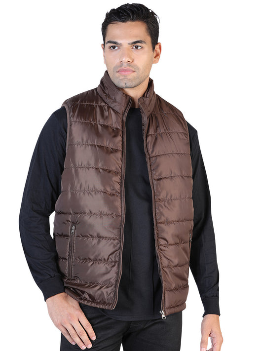 Brown Ultralight Padded Vest for Men 'The Lord of the Skies' - ID: 42556