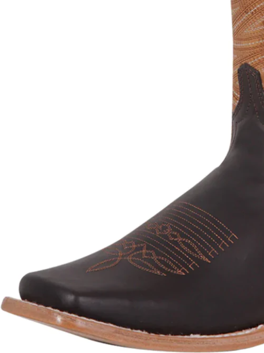 Classic Genuine Leather Rodeo Cowboy Boots for Men 'El General' - ID: 42992