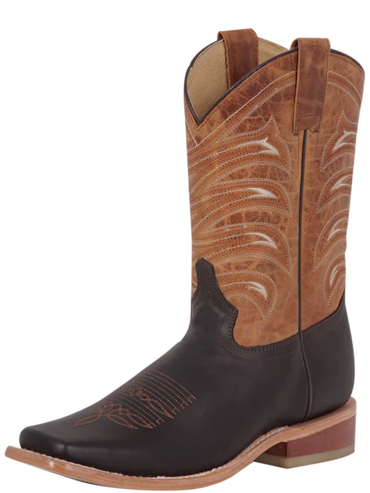 Classic Genuine Leather Rodeo Cowboy Boots for Men 'El General' - ID: 42992 Cowboy Boots El General Choco