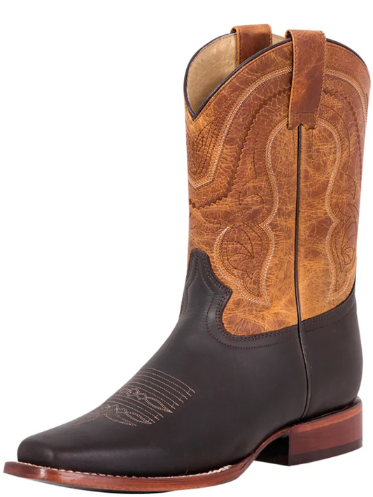 Classic Genuine Leather Rodeo Cowboy Boots for Men 'El General' - ID: 42996 Cowboy Boots El General Choco