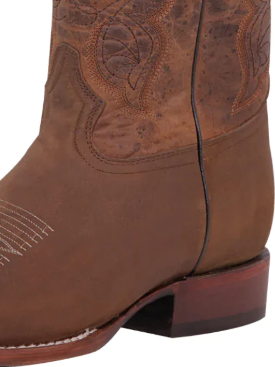 Classic Genuine Leather Rodeo Cowboy Boots for Men 'El General' - ID: 42997