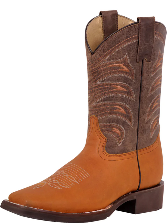 Classic Genuine Leather Rodeo Cowboy Boots for Men 'El General' - ID: 42999 Cowboy Boots El General Miel