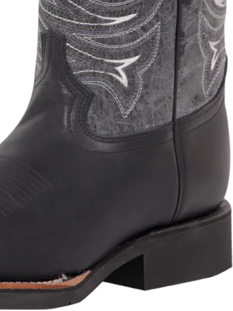 Classic Genuine Leather Rodeo Cowboy Boots for Men 'El General' - ID: 43002