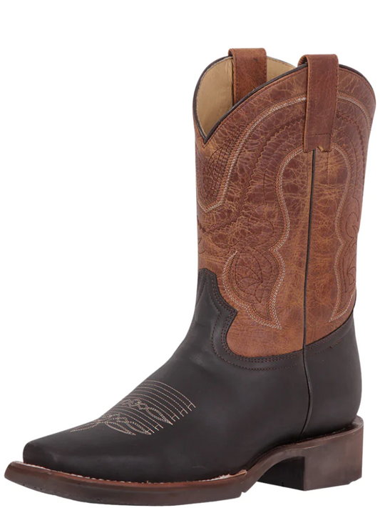Classic Genuine Leather Rodeo Cowboy Boots for Men 'El General' - ID: 43004 Cowboy Boots El General Choco