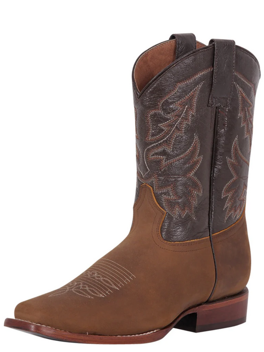 Classic Genuine Leather Rodeo Cowboy Boots for Men 'El General' - ID: 43007