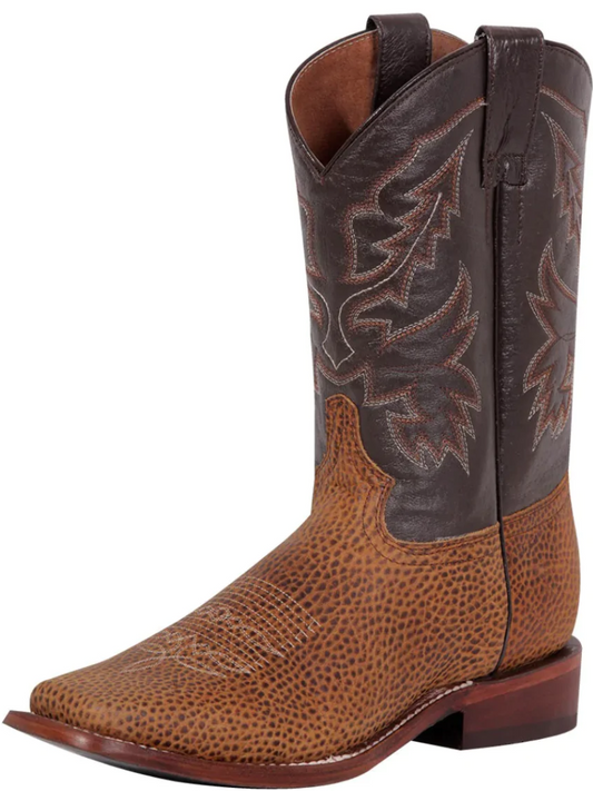 Classic Genuine Leather Rodeo Cowboy Boots for Men 'El General' - ID: 43009 Cowboy Boots El General Miel