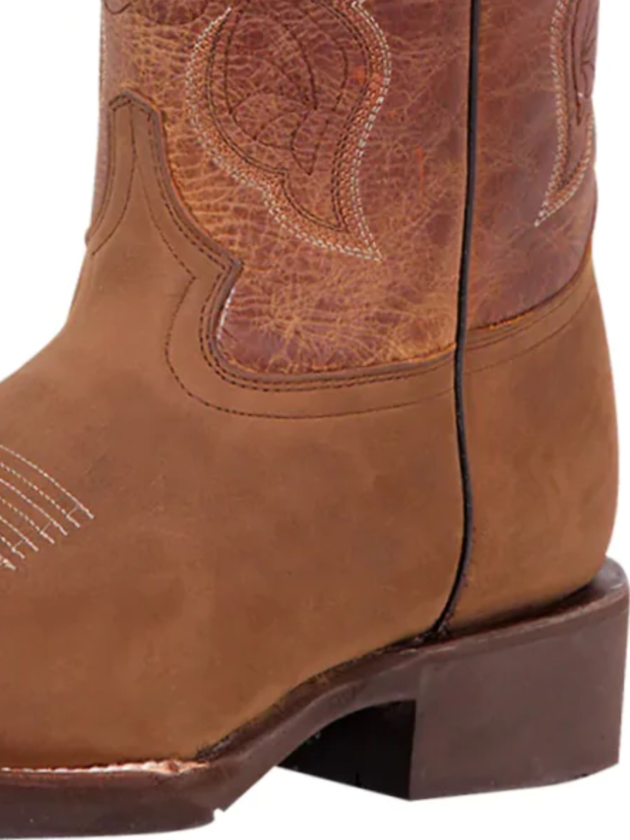 Classic Genuine Leather Rodeo Cowboy Boots for Men 'El General' - ID: 43011