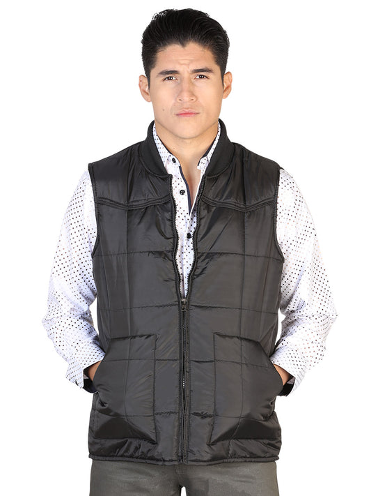 Black Ultralight Padded Vest for Men 'The Lord of the Skies' - ID: 43158