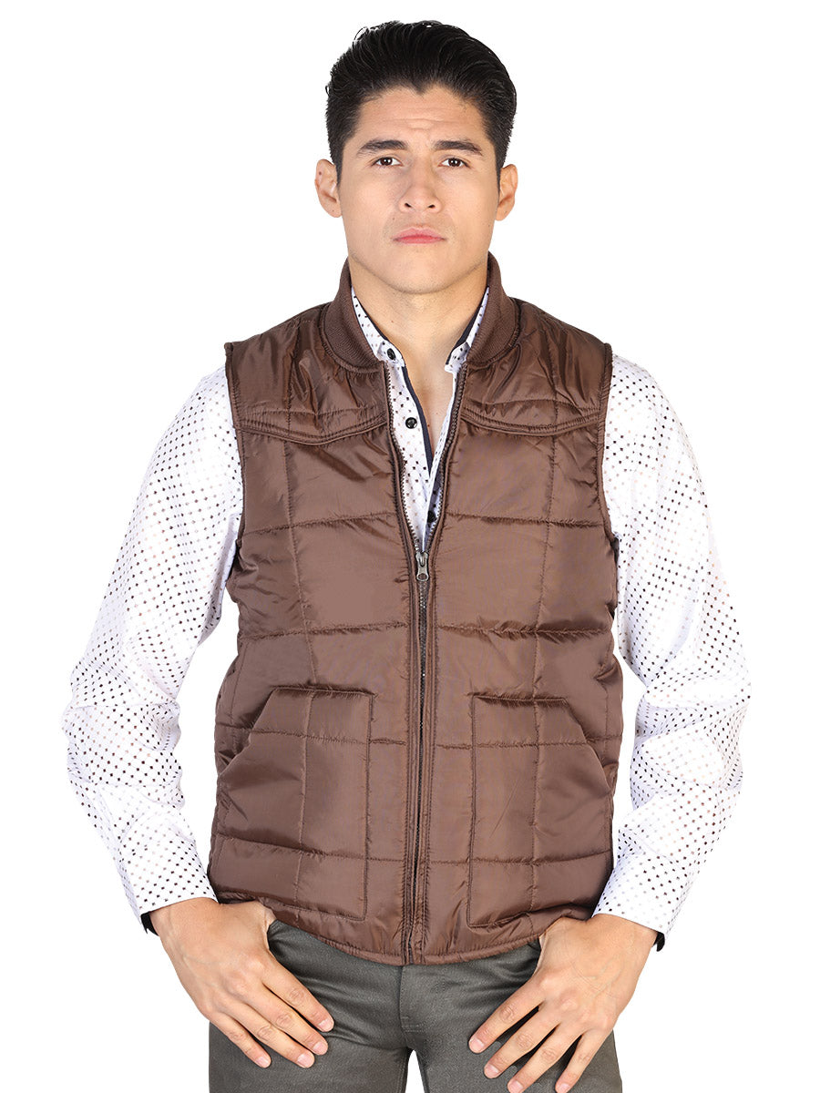 Brown Ultralight Padded Vest for Men 'The Lord of the Skies' - ID: 43160