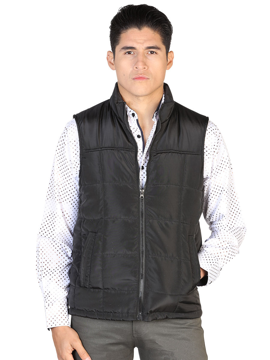 Black Ultralight Padded Vest for Men 'The Lord of the Skies' - ID: 43161