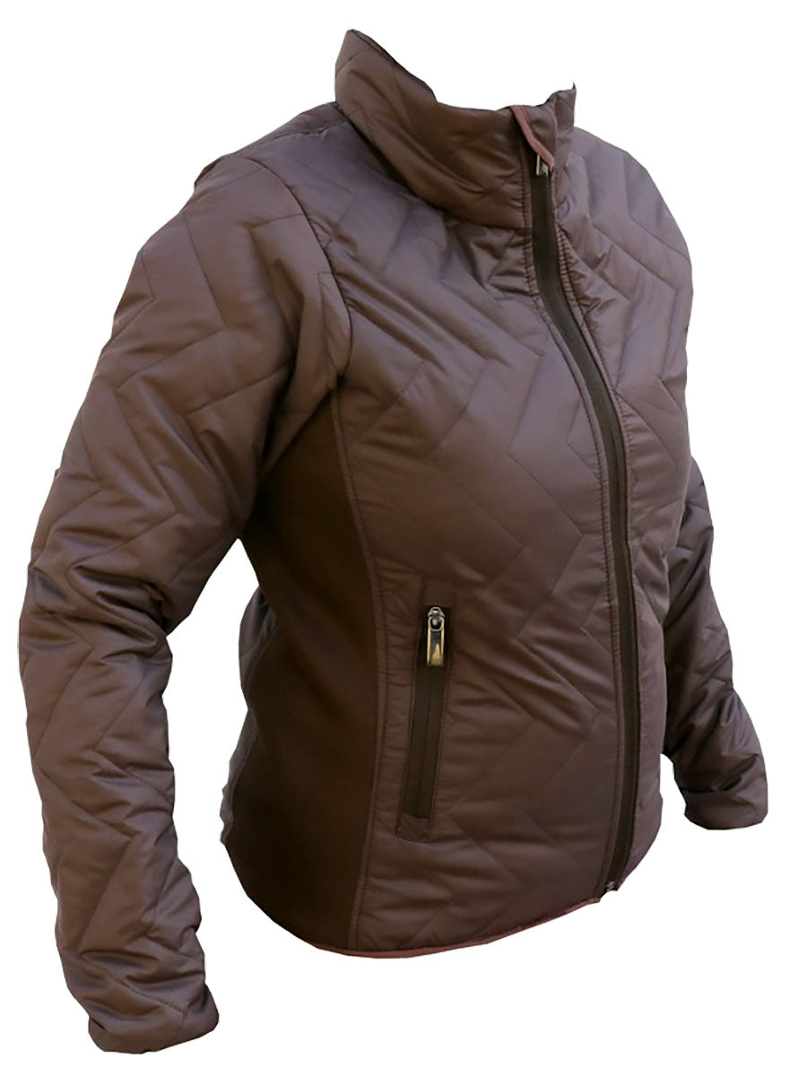 Ultralight Quilted Jacket Supreme Quality AAA Coffee for Women 'El General' - ID: 43334