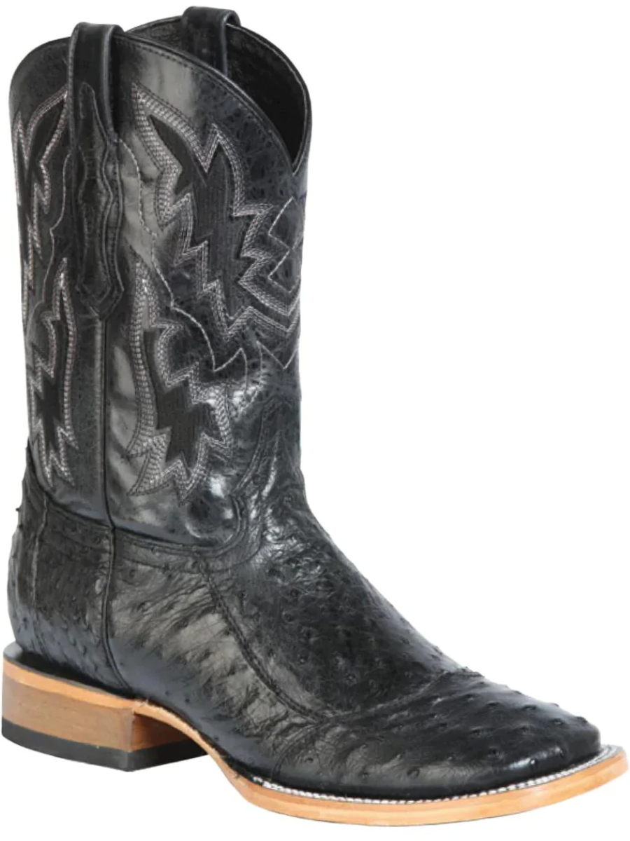 Original Ostrich Neck Exotic Rodeo Cowboy Boots for Men '100 Years' - ID: 43639
