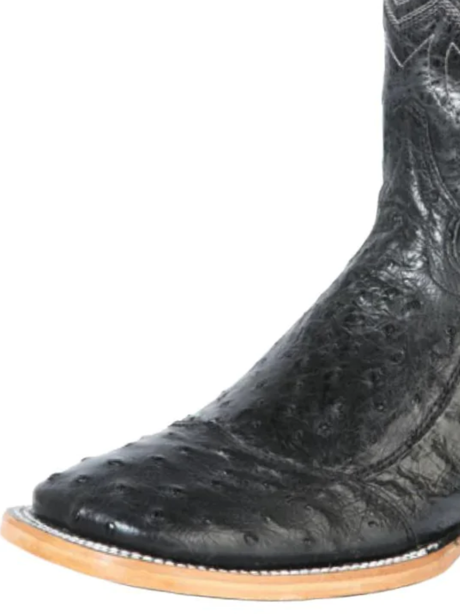 Original Ostrich Neck Exotic Rodeo Cowboy Boots for Men '100 Years' - ID: 43639
