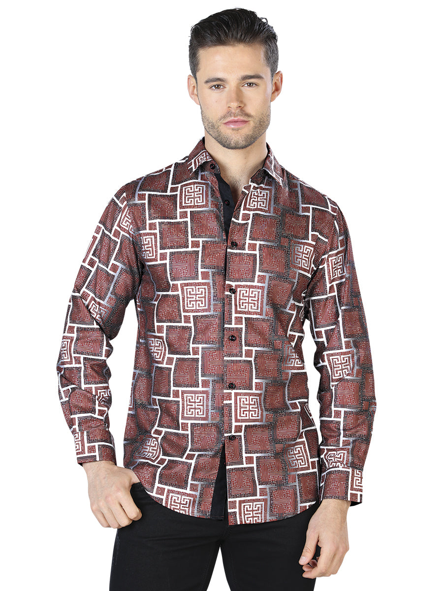 Cafe Printed Long Sleeve Casual Shirt for Men 'The Lord of the Skies' - ID: 44006