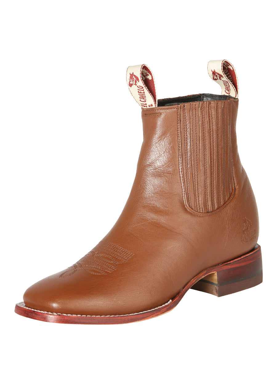 Classic Genuine Leather Rodeo Cowboy Boots for Men 'El Canelo' - ID: 44242 Western Ankle Boots El Canelo Madera