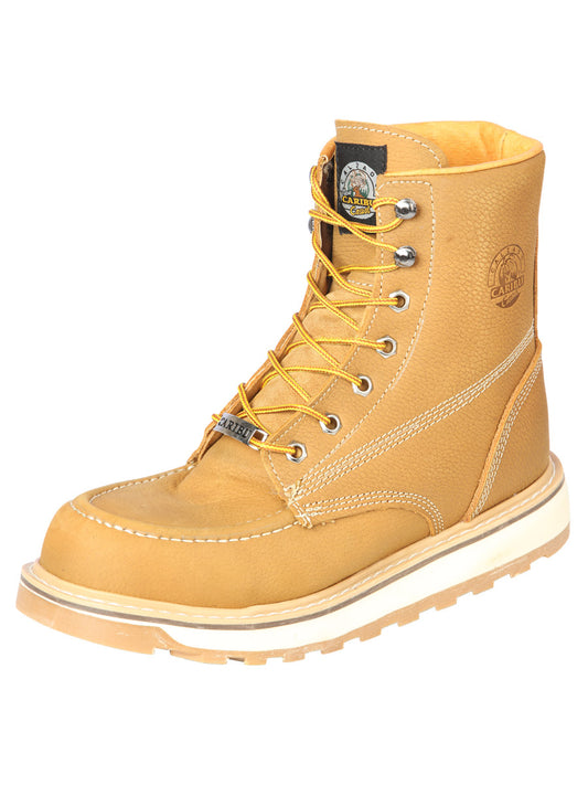 Industrial Work Boots with Soft Toe Laces and Genuine Leather for Men 'Caribu' - ID: 44369 Industrial Work Boots Caribu Honey