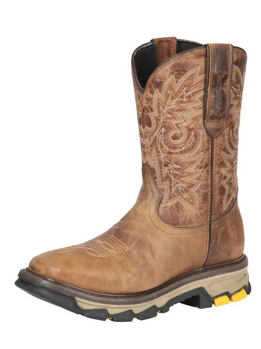 Work Boots Rodeo Pull-On Tube with Genuine Leather Soft Tip for Men 'El General' - ID: 44691