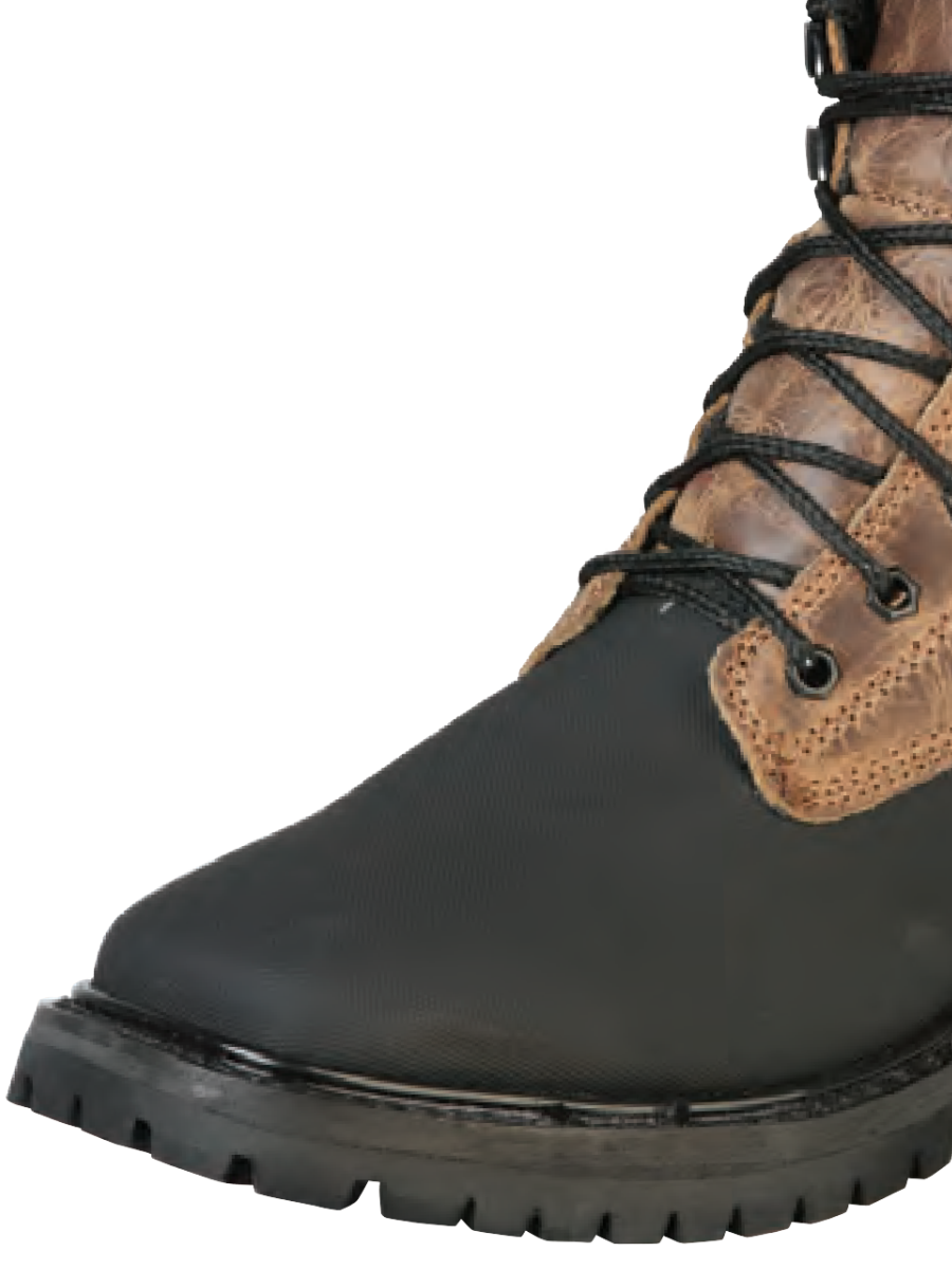 Lace-Up Work Boots with Soft Toe Genuine Leather for Men 'El General' - ID: 51268 Work Boots El General