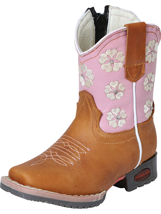Botas Vaqueras Rodeo Clasicas de Piel Genuina para Bebes 'Jar Boots' - Babies' Genuine Leather Classic Western Cowboy Boots 'Jar Boots' - ID: 123025