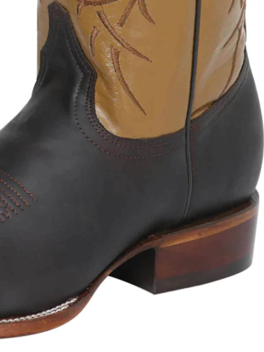 Classic Genuine Leather Rodeo Cowboy Boots for Men 'The Lord of the Skies' - ID: 124070