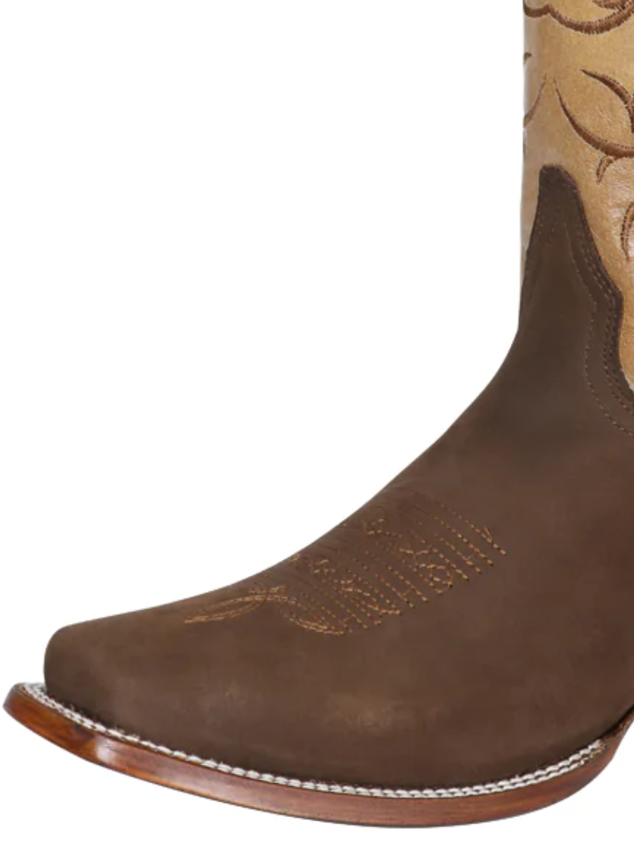 Classic Nubuck Leather Rodeo Cowboy Boots for Men 'El Señor de los Cielos' - ID: 124071 Cowboy Boots El Señor de los Cielos