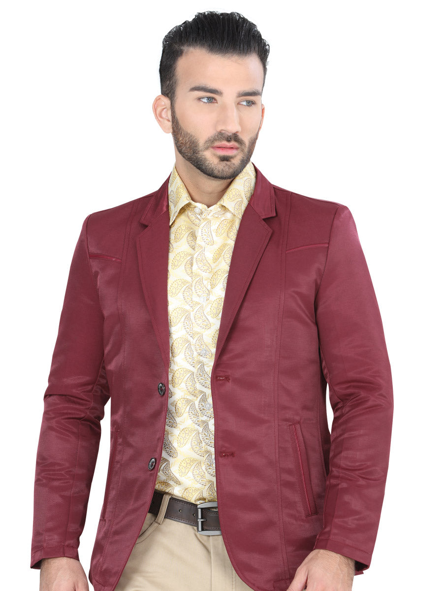 Burgandy Smooth Coat for Men 'The Lord of the Skies' - ID: 124195