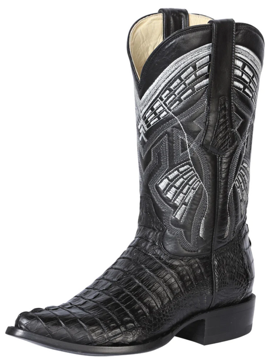 Original Caiman Cola Exotic Cowboy Boots for Men 'Centenario' - ID: 124462 Cowboy Boots Centenario Black