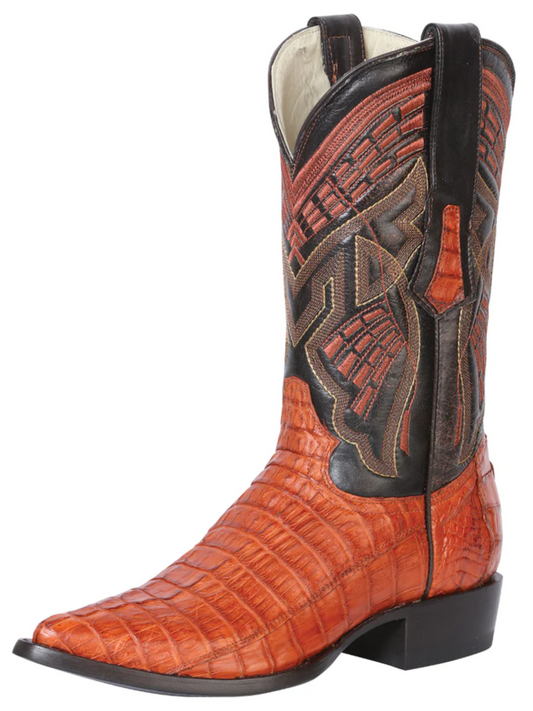 Original Caiman Cola Exotic Cowboy Boots for Men 'Centenario' - ID: 124463 Cowboy Boots Centenario Cognac