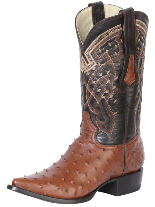 Original Exotic Ostrich Cowboy Boots for Men 'Centenario' - ID: 124469 Cowboy Boots Centenario Cafe