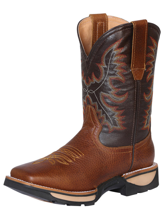 Work Boots Rodeo Pull-On Tube with Genuine Leather Soft Tip for Men 'El General' - ID: 125009