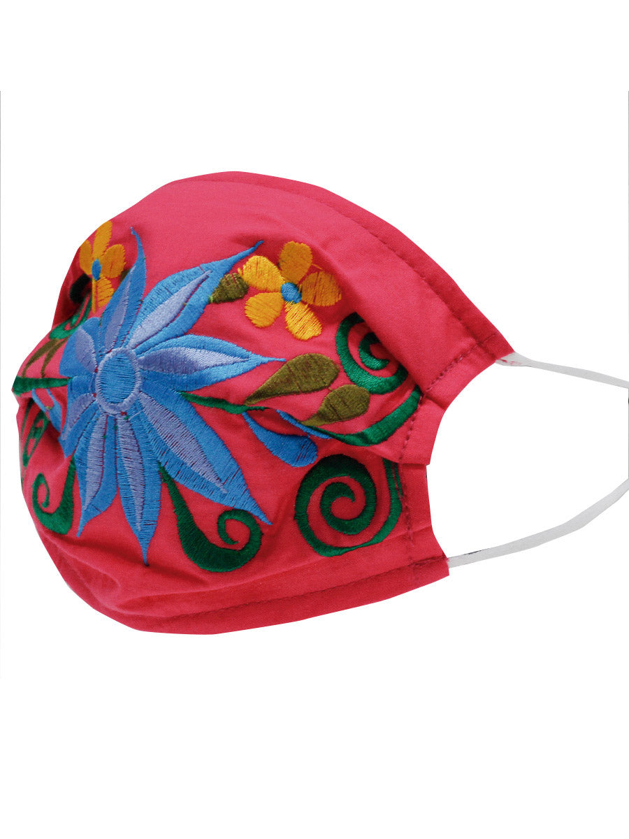 Floral Mexican Face Mask - Floral Embroidered Face Mask - ID: 125591
