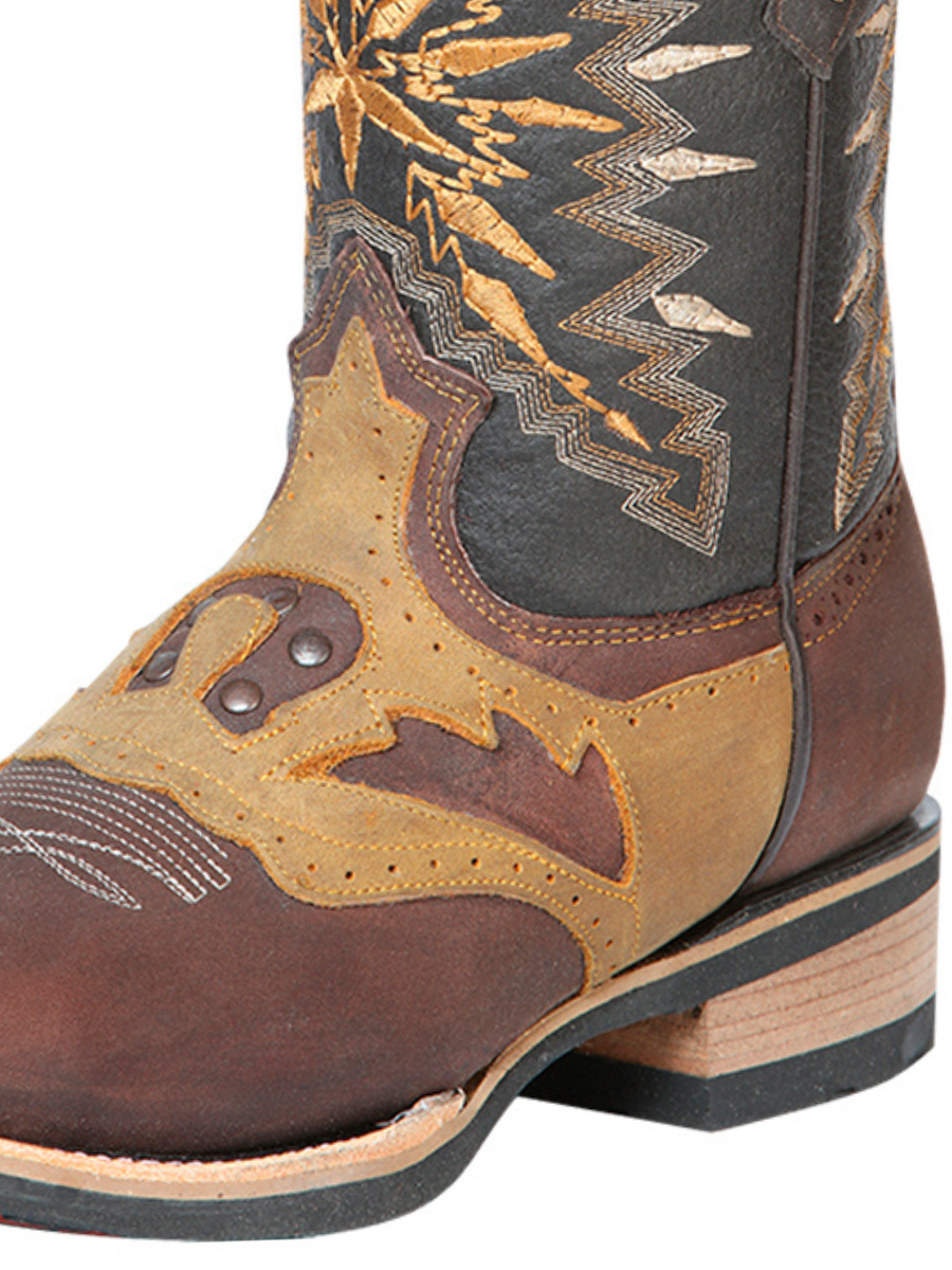 Rodeo Cowboy Boots with Genuine Leather Mask for Men 'El General' - ID: 126230 Cowboy Boots El General