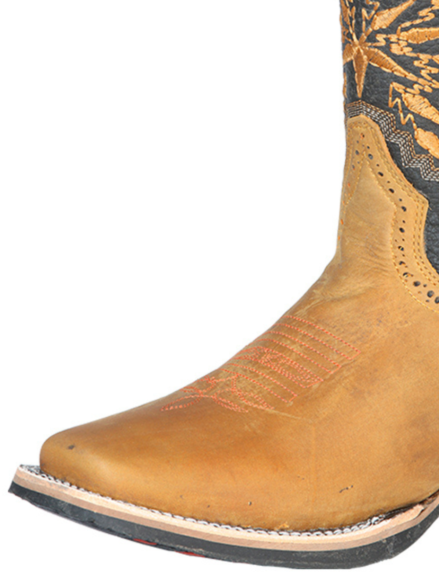 Classic Genuine Leather Rodeo Cowboy Boots for Men 'El General' - ID: 126233 Cowboy Boots El General