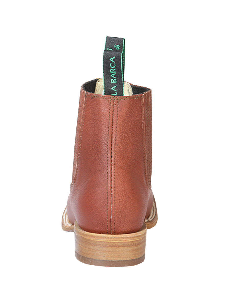 Botines Vaqueros Rodeo Clasicos de Piel Genuina para Hombre 'La Barca' - ID: 126413 Botines Vaqueros Rodeo La Barca 