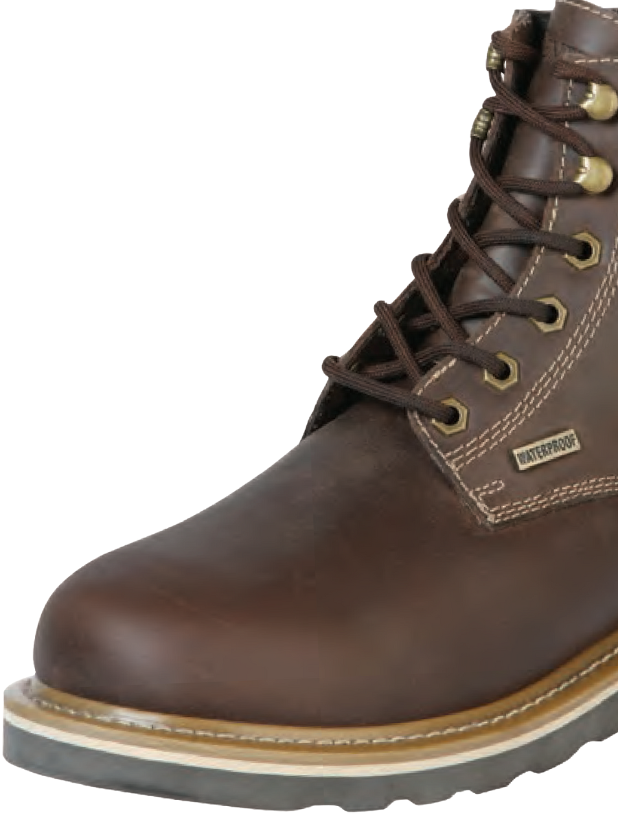 Waterproof Work Boots with Goodyear Lace Construction with Soft Toe in Genuine Leather for Men 'Centenario' - ID: 126421 Waterproof Work Boots Centenario