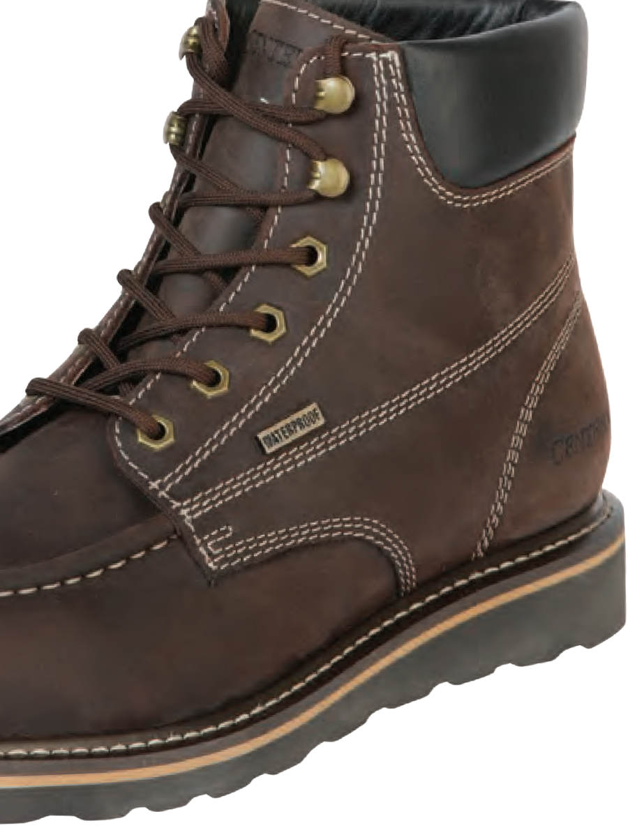 Waterproof Work Boots with Goodyear Lace Construction with Genuine Leather Fiber Toe for Men 'Centenario' - ID: 126422 Waterproof Work Boots Centenario