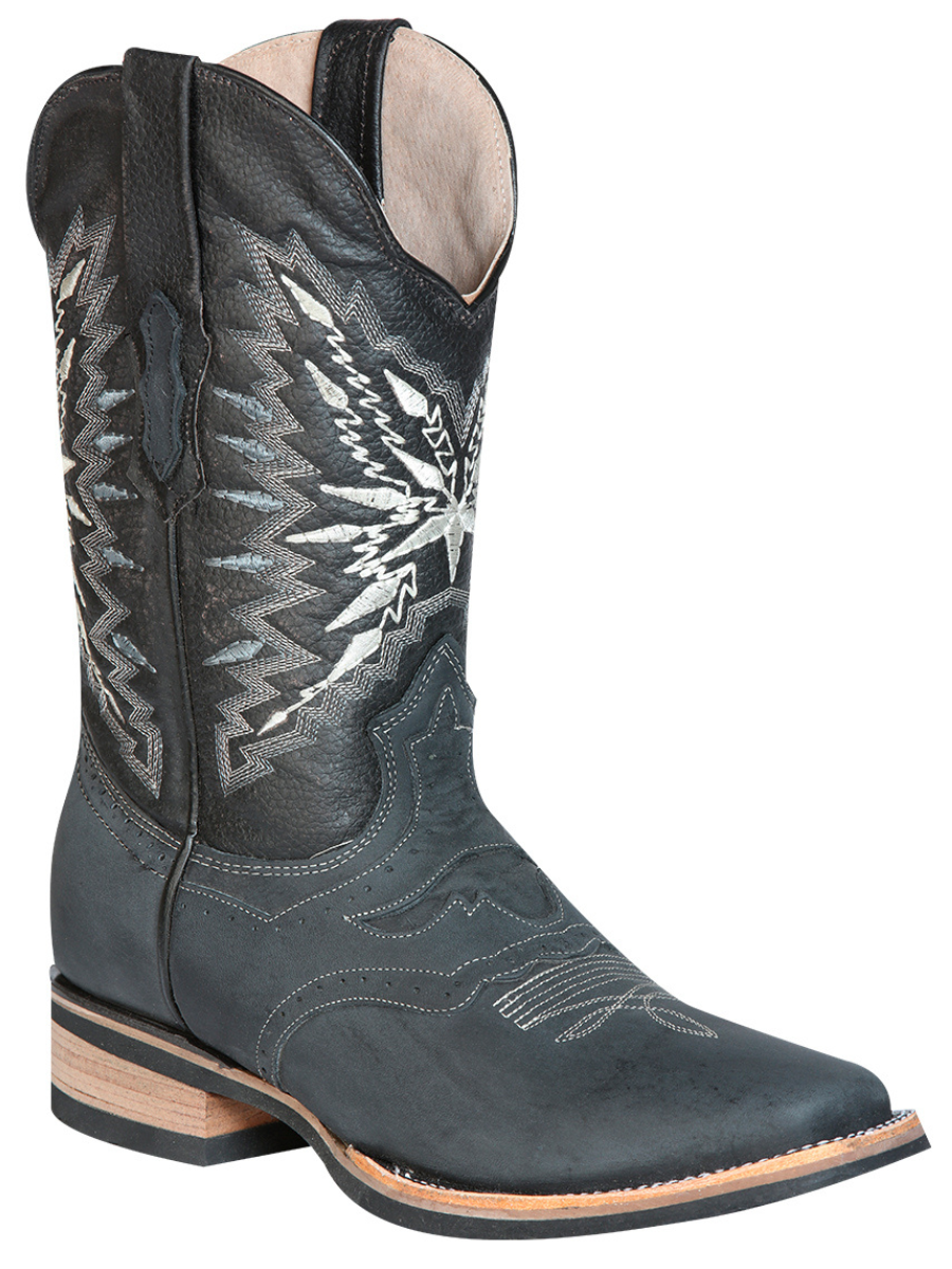 Rodeo Cowboy Boots with Genuine Leather Mask for Men 'El General' - ID: 126521