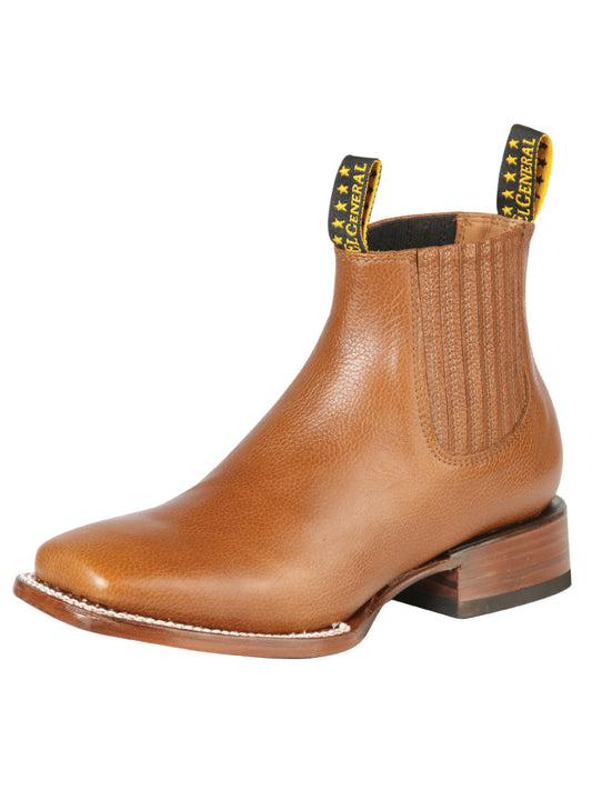 Classic Genuine Leather Rodeo Cowboy Boots for Men 'El General' - ID: 126614