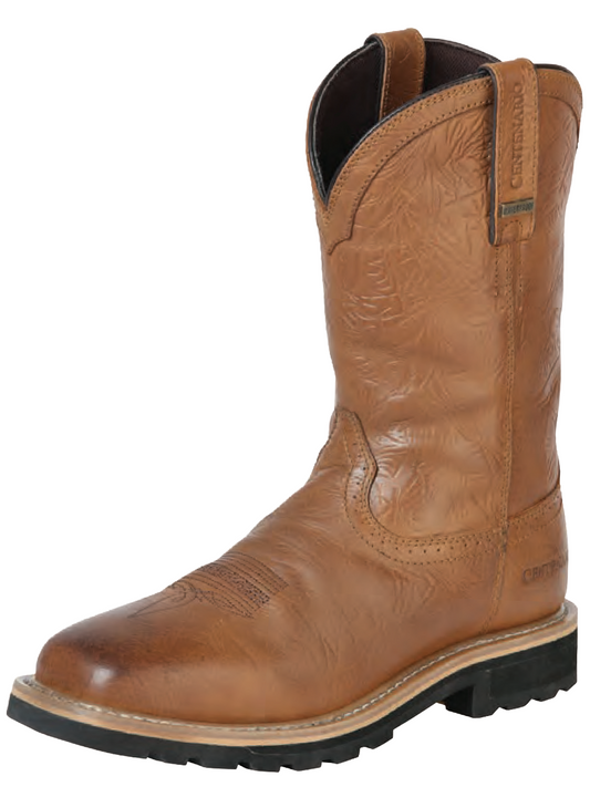 Men's Genuine Leather Soft Toe Goodyear Construction Waterproof Work Boots 'Centenario' - ID: 126724 Waterproof Work Boots Centenario Tan