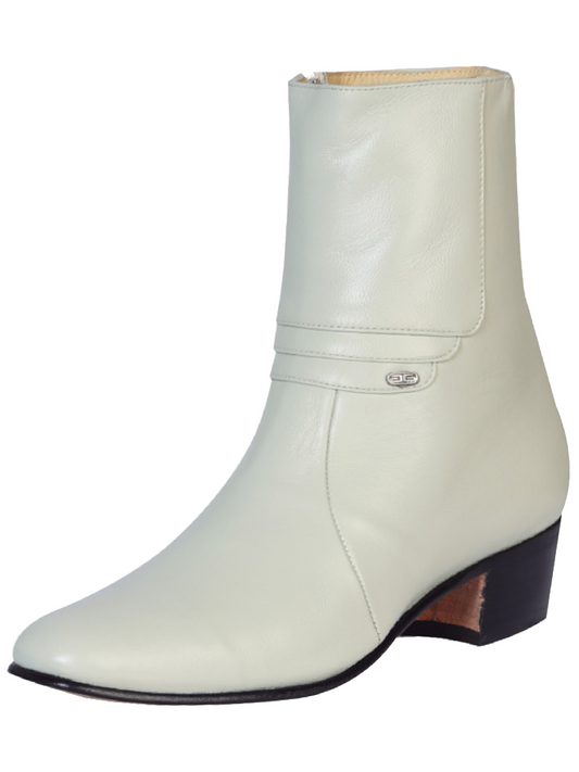 Classic Dress Boots with Goat Leather Closure for Men 'El Besserro' - ID: 200 Dress Boots El Besserro Bone