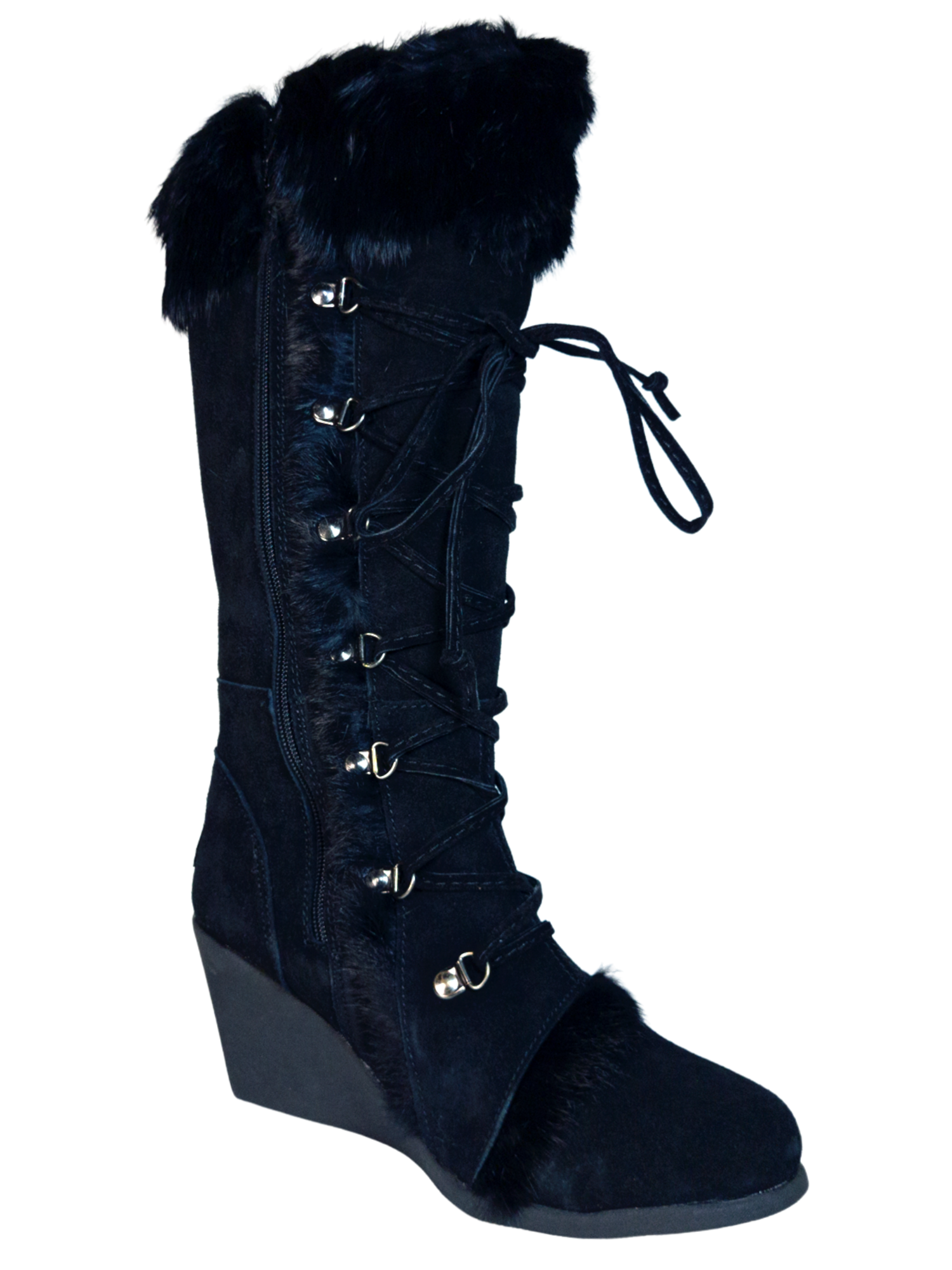 Botas de Invierno de Cuña de Piel Gamuza/Pelo de Conejo para Mujer 'Bearpaw' - ID: 7132 Winter Boots Bearpaw 