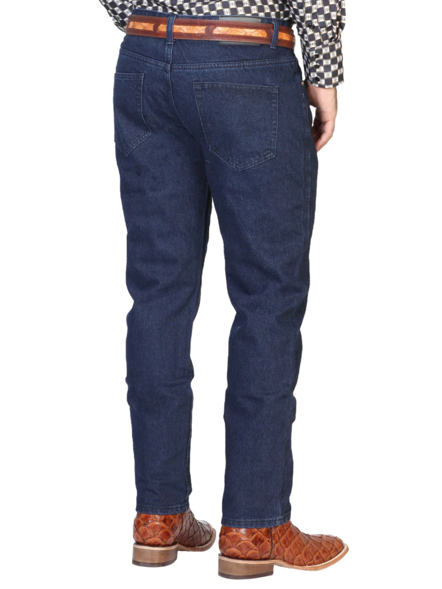 Pantalon de Mezclilla Casual Azul Oscuro para Hombre 'El General' - ID: 41330 Denim Jeans El General 