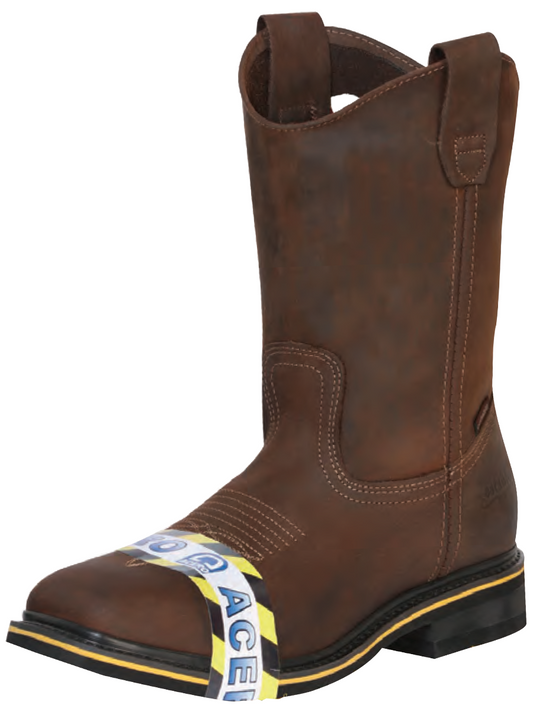 Men's Genuine Leather Steel Toe Pull-On Tube Work Boots 'Establo' - ID: 41544 Work Boots Establo Tang