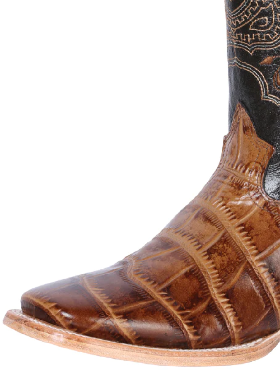 Botas Vaqueras Rodeo Imitacion de Cocodrilo Grabado en Piel Vacuno para Hombre 'El General' - ID: 41794 Cowboy Boots El General 
