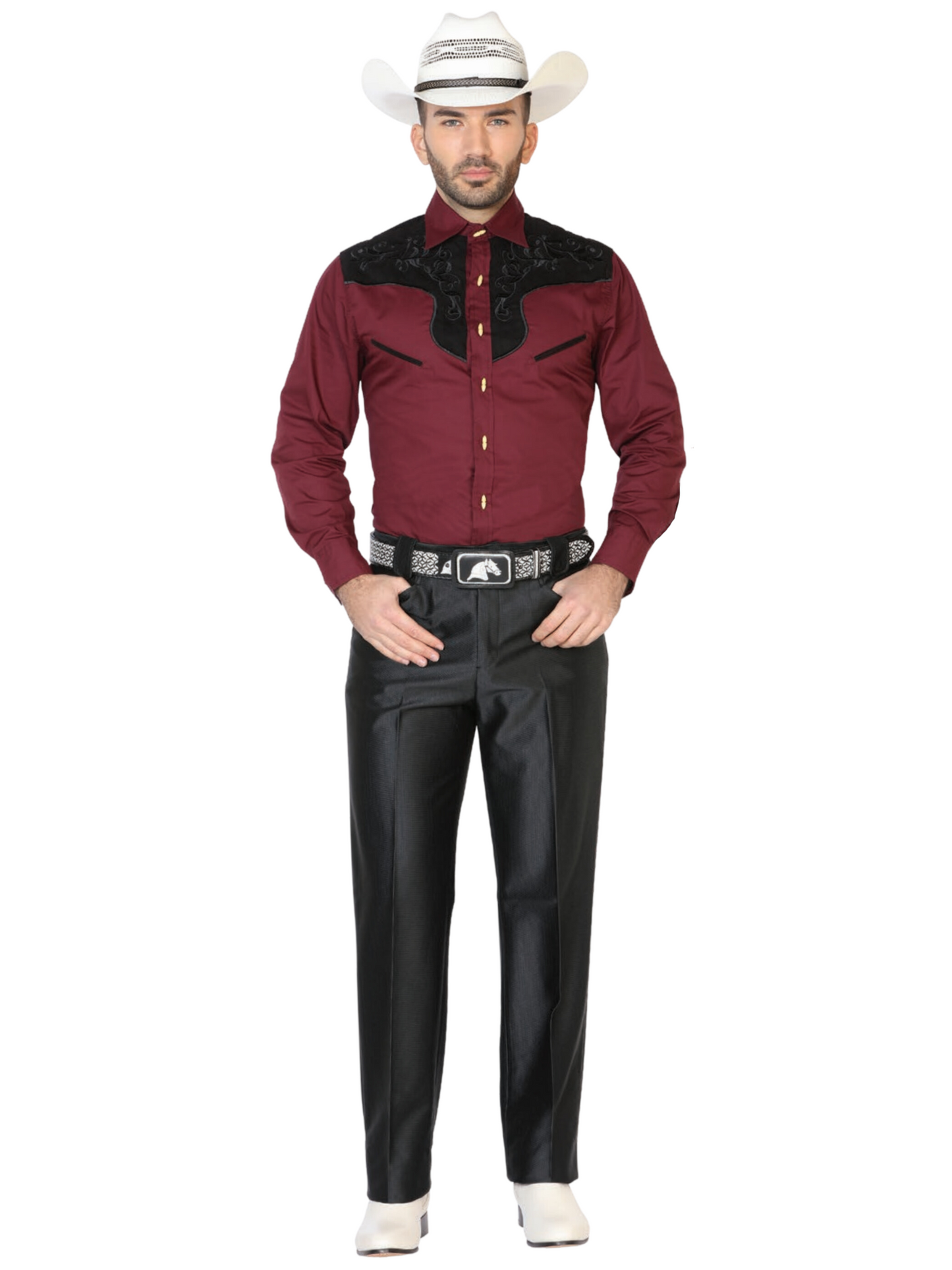 Black Plain Dress Pants for Men 'The Lord of the Skies' - ID: 42633