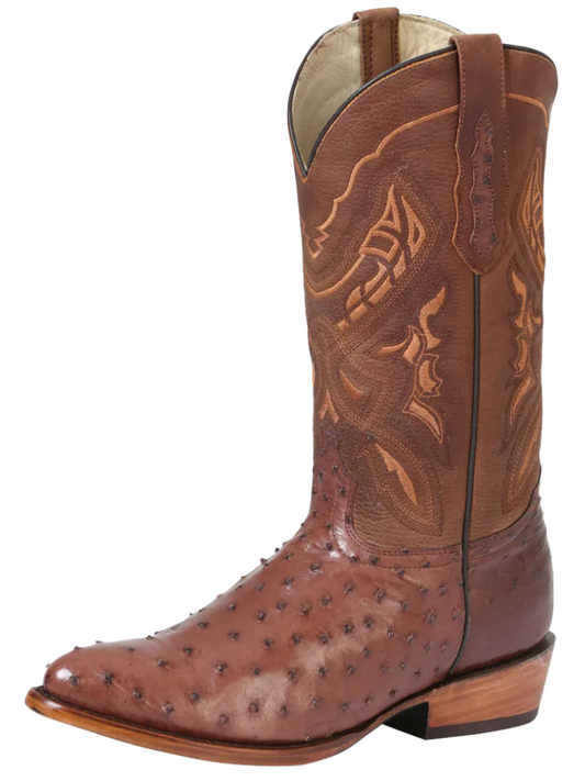 Original Ostrich Exotic Cowboy Boots for Men '100 Years' - ID: 42637