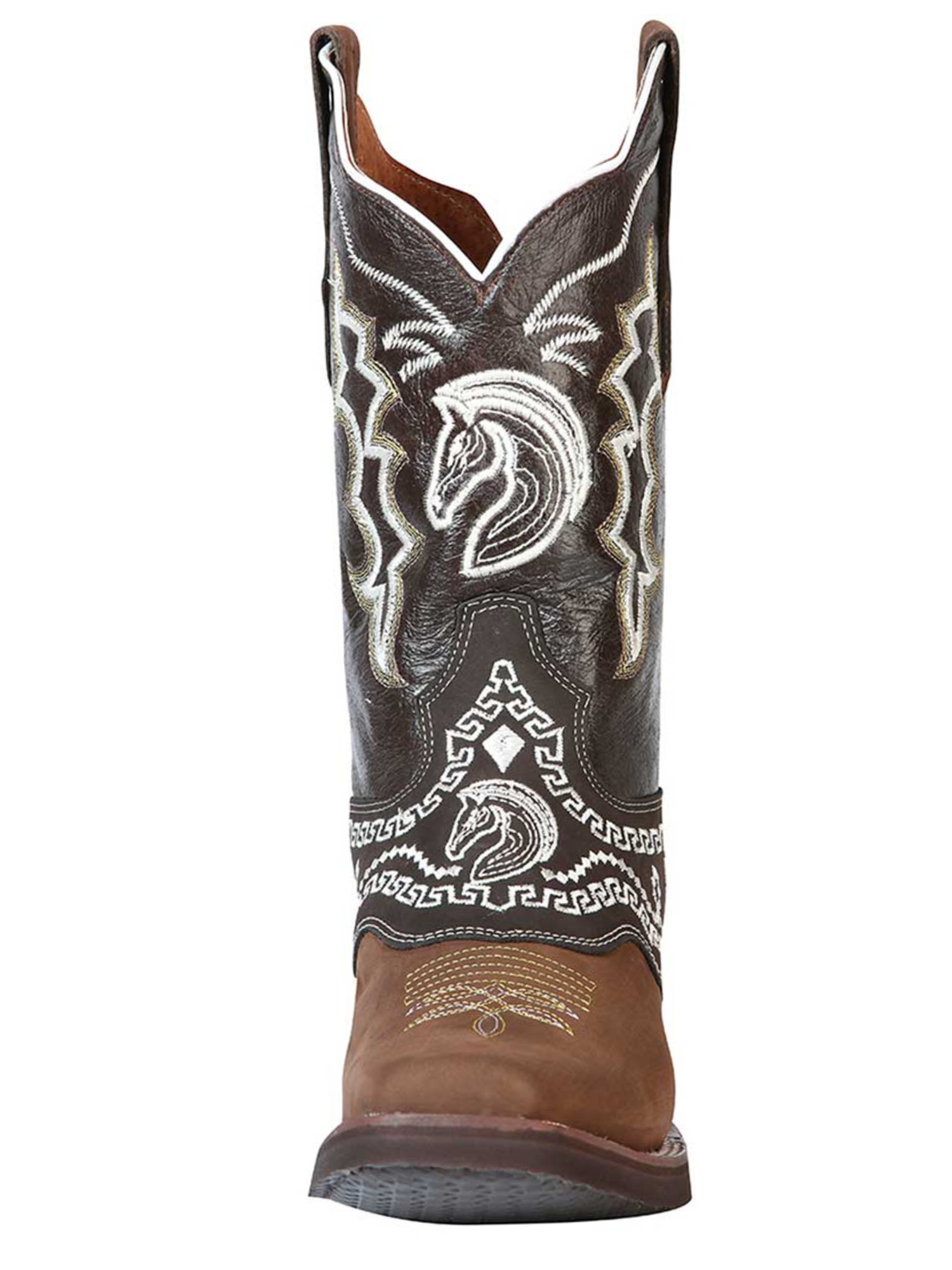 Botas Vaqueras Rodeo con Antifaz Bordado de Piel Genuina para Hombre 'El General' - ID: 51117 Cowboy Boots El General 