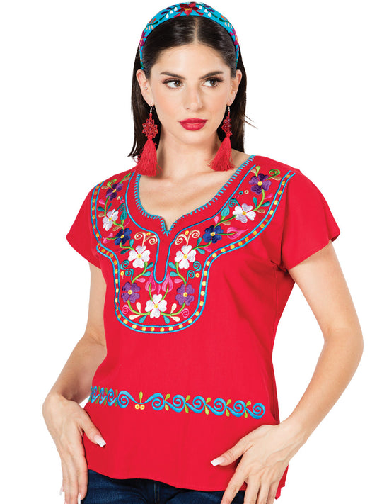 Handmade Blouse Kimona Embroidered with Flowers for Women