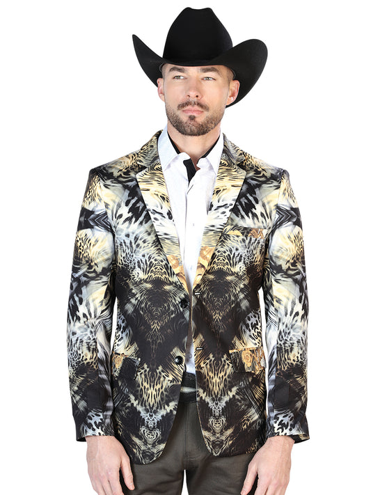 White Printed Jacket for Men 'The Lord of the Skies' - ID: 43997